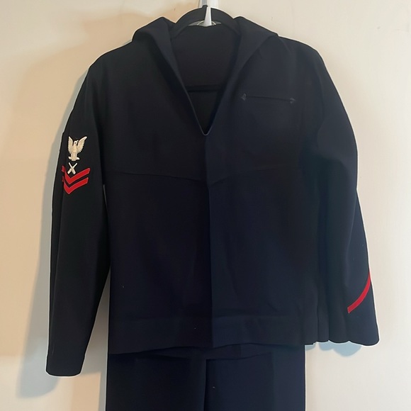 Vintage 1940s World War 2 Wool Naval Clothing Factory Set 36 Size - Picture 2 of 11